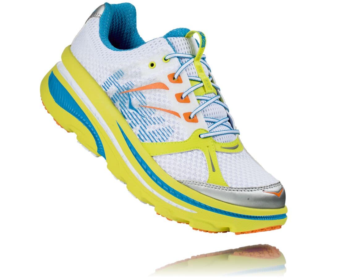 Hoka One One Bondi B Philippines - Men's Road Running Shoes - White | QG5976834